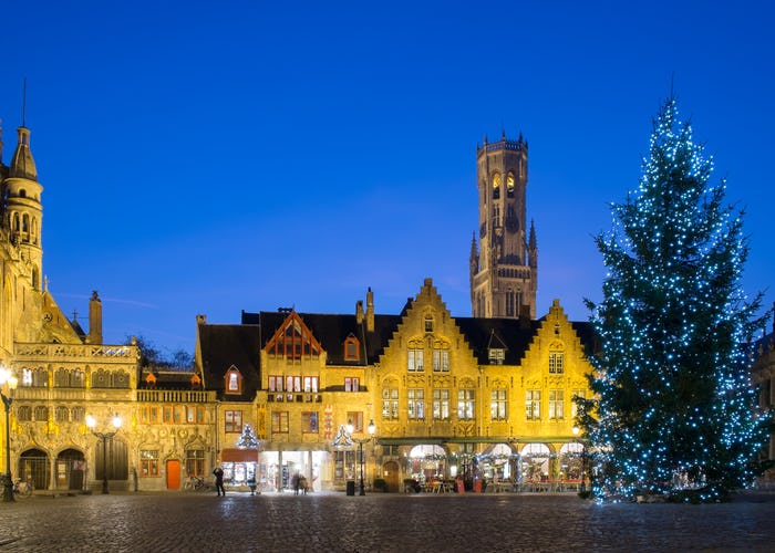 Bruges Square at Christmas