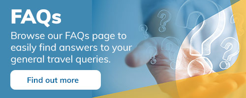 Browse our FAQs page to easily find answers to your general travel queries